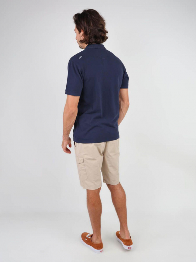 Polo manches courtes piques surteint bleu marine homme - Oxbow