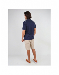 Polo manches courtes piques surteint bleu marine homme - Oxbow