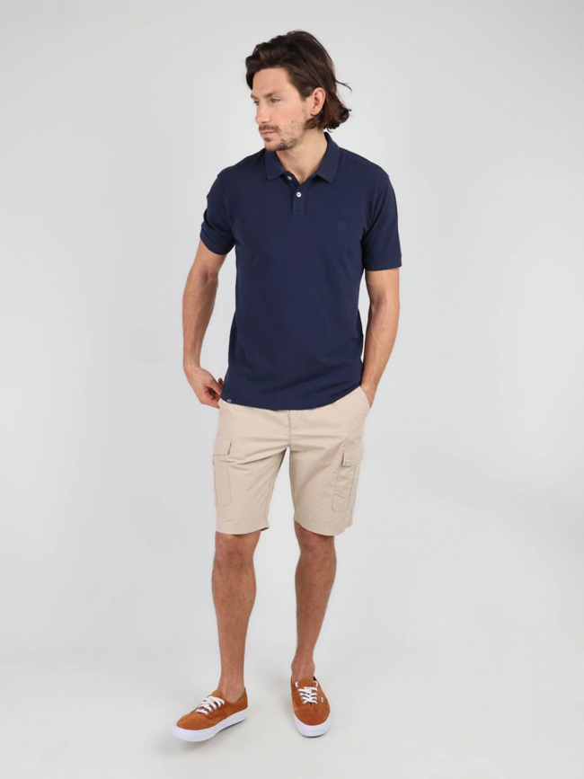 Polo manches courtes piques surteint bleu marine homme - Oxbow