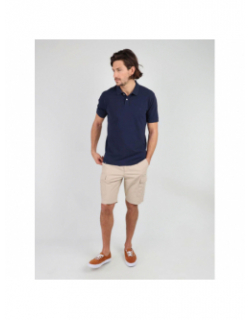 Polo manches courtes piques surteint bleu marine homme - Oxbow