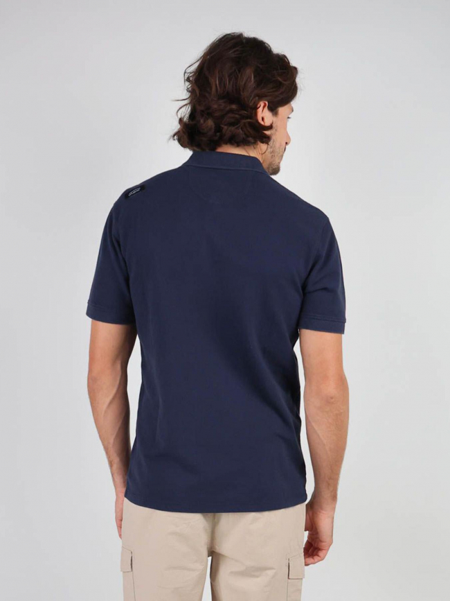 Polo manches courtes piques surteint bleu marine homme - Oxbow