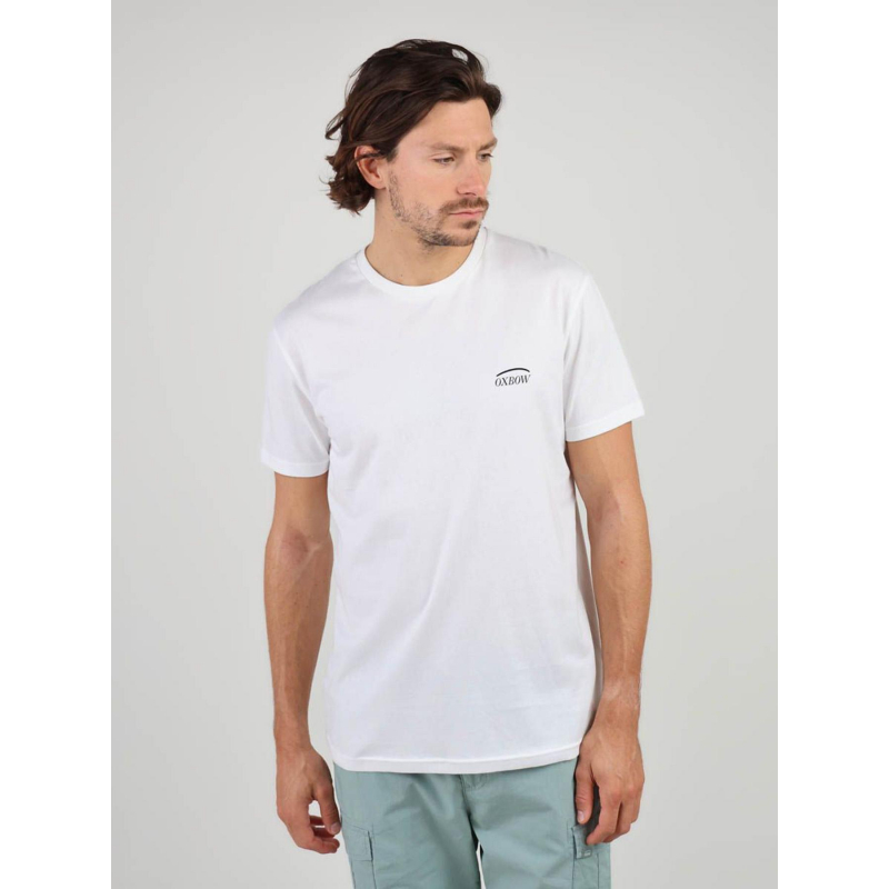 T-shirt manches courtes graphique tracua blanc homme - Oxbow