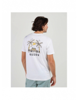 T-shirt manches courtes graphique tracua blanc homme - Oxbow