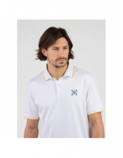 Polo manches courtes graphique nauri blanc homme - Oxbow