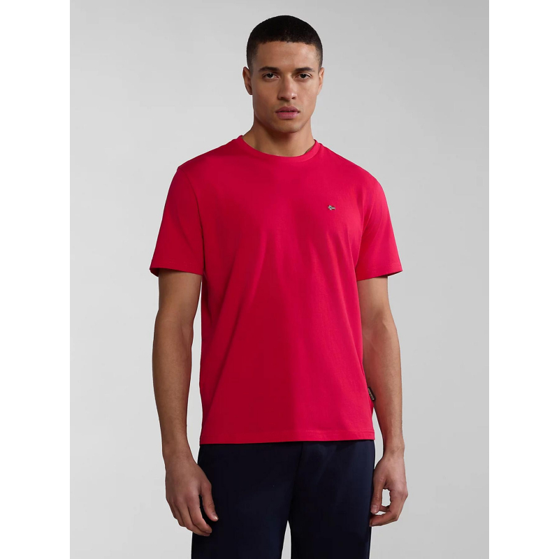 T-shirt uni logo salis rose homme - Napapijri