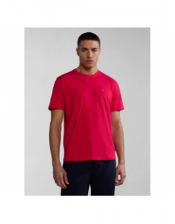 T-shirt uni logo salis rose homme - Napapijri