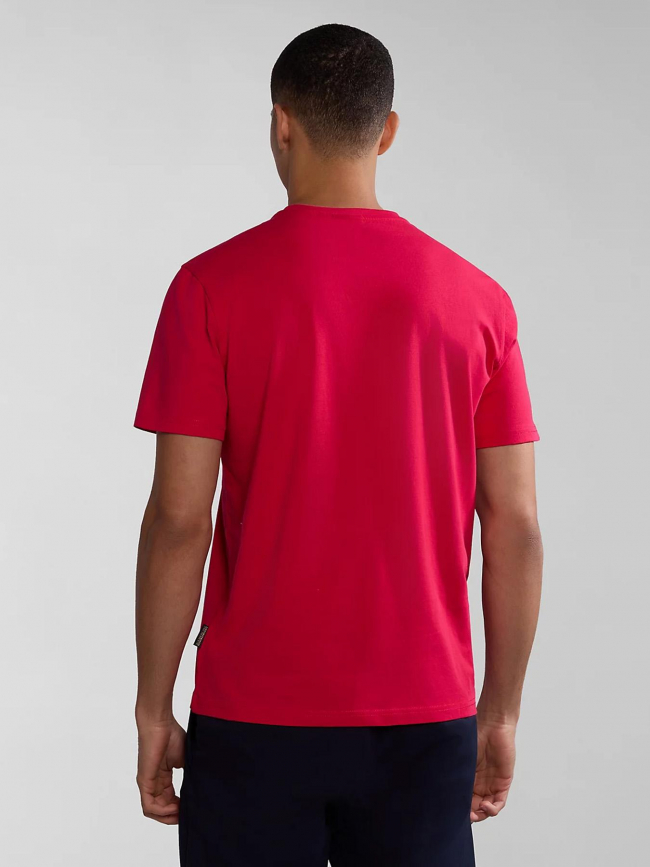 T-shirt uni logo salis rose homme - Napapijri