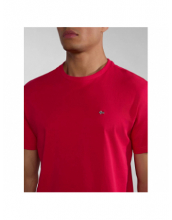 T-shirt uni logo salis rose homme - Napapijri