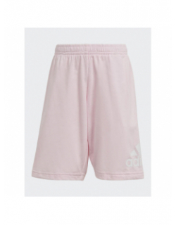 Ensemble short t-shirt logo blanc rose fille - Adidas