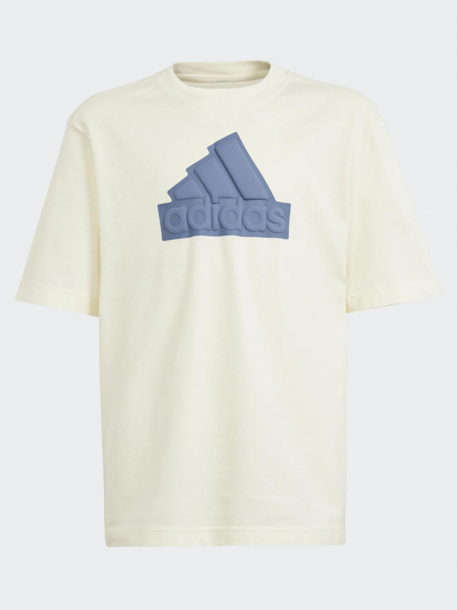 T-shirt manches courtes fi logo beige garçon - Adidas