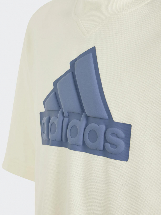 T-shirt manches courtes fi logo beige garçon - Adidas