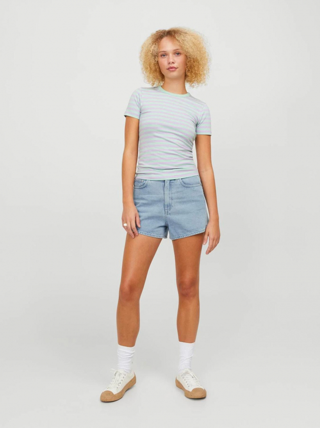 Short en jean taille haute nany bleu femme - Jjxx