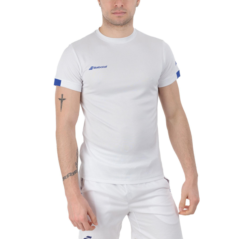 T-shirt de tennis play crew neck blanc homme - Babolat