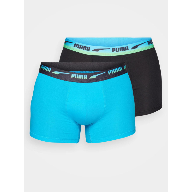 Pack 2 boxers gradient waistband noir et bleu - Puma