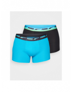 Pack 2 boxers gradient waistband noir et bleu - Puma