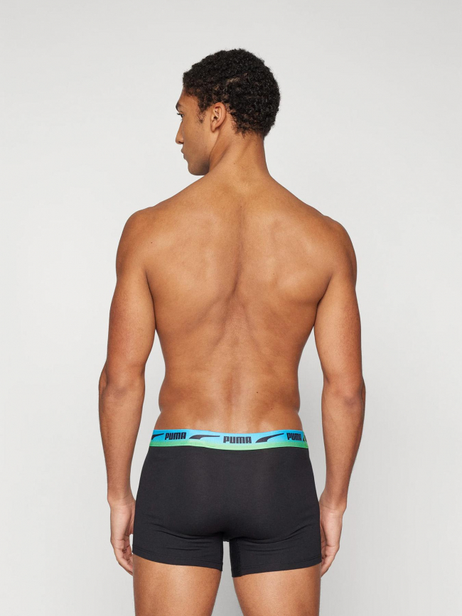 Pack 2 boxers gradient waistband noir et bleu - Puma