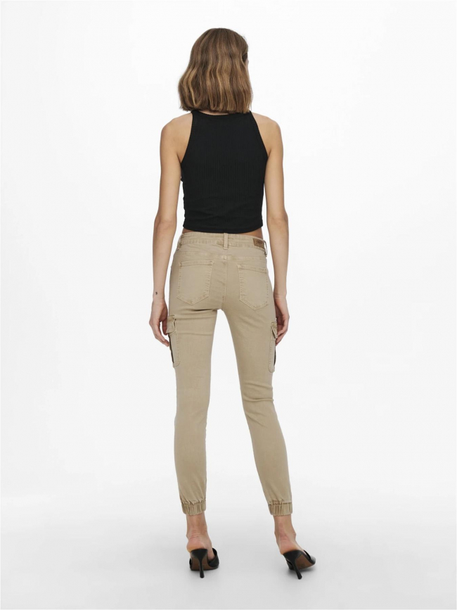 Pantalon cargo missouri regular beige femme - Only