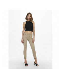 Pantalon cargo missouri regular beige femme - Only