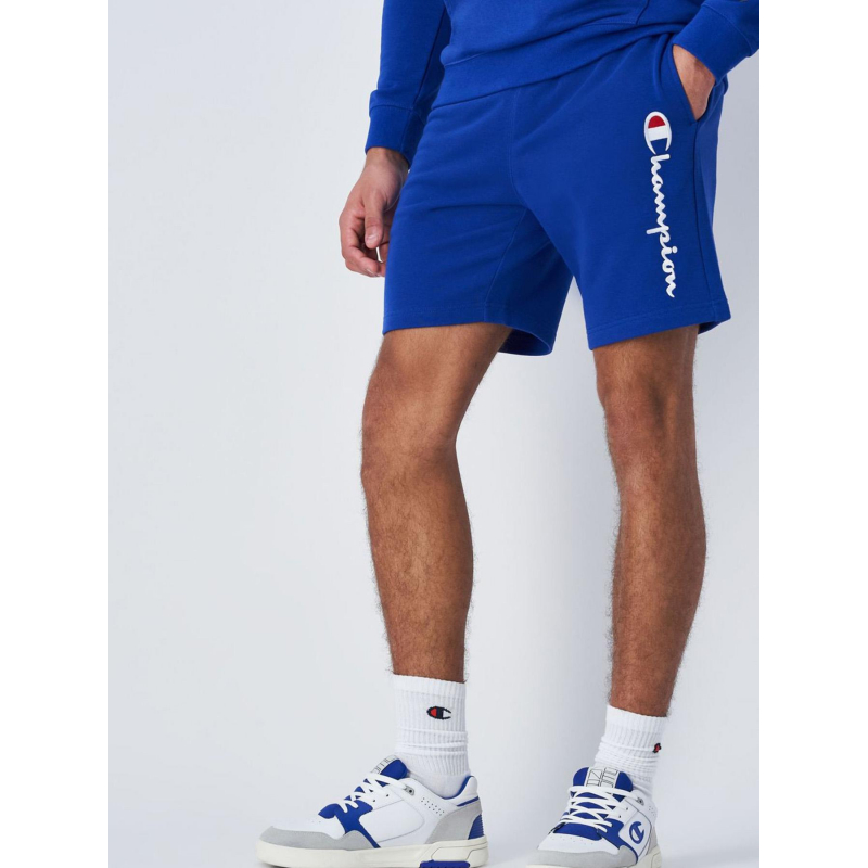 Short jogging logo brodé bleu homme - Champion