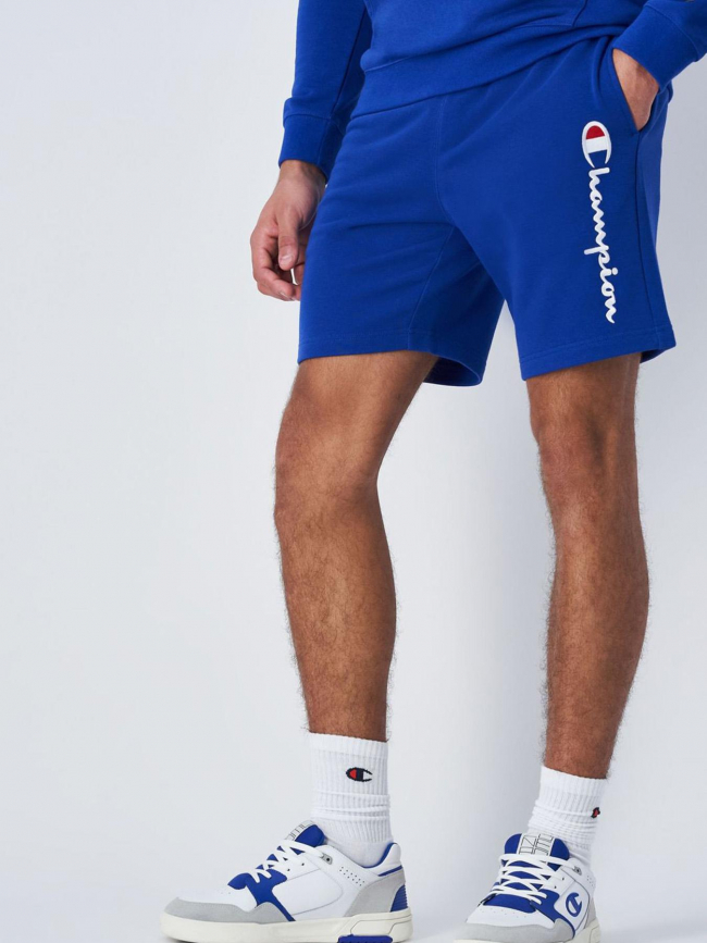 Short jogging logo brodé bleu homme - Champion