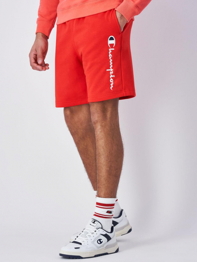 Short jogging logo brodé rouge homme - Champion