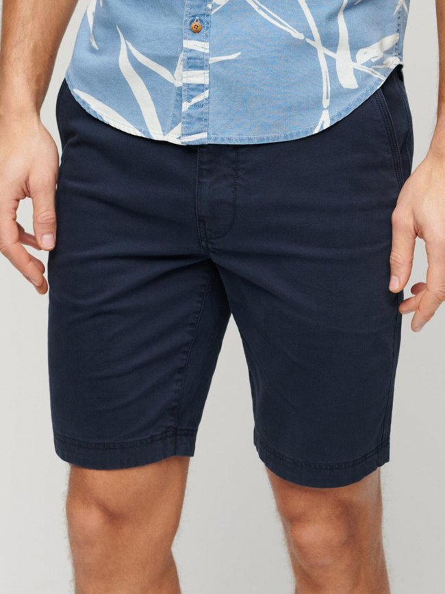 Short chino vintage officier bleu eclipse homme - Superdry