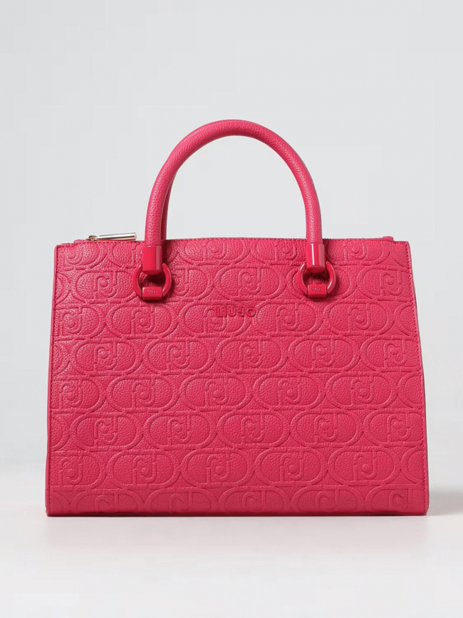 Sac à main ecs satchel double zip rose femme - Lui Jo