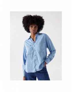 Chemise denim in lightweight bleu femme - Salsa