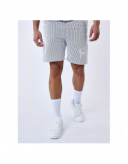 Short jogging rayé gris blanc homme - Project X Paris