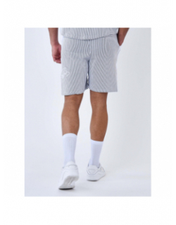 Short jogging rayé gris blanc homme - Project X Paris