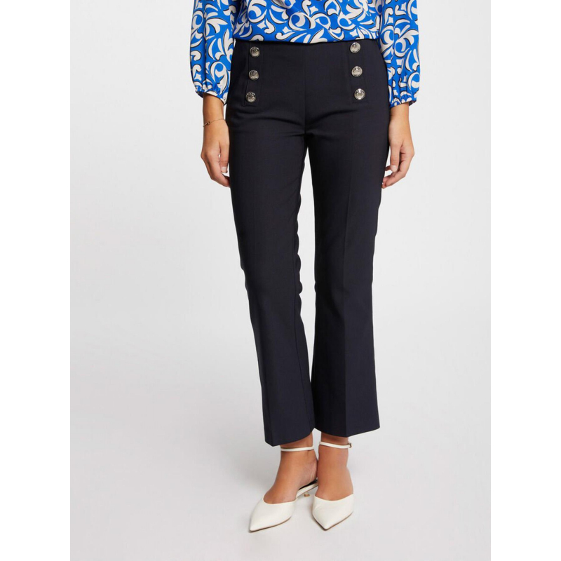 Pantalon droit taca bleu marine femme - Morgan