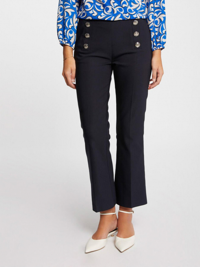 Pantalon droit taca bleu marine femme - Morgan