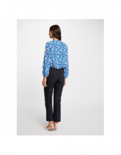 Pantalon droit taca bleu marine femme - Morgan