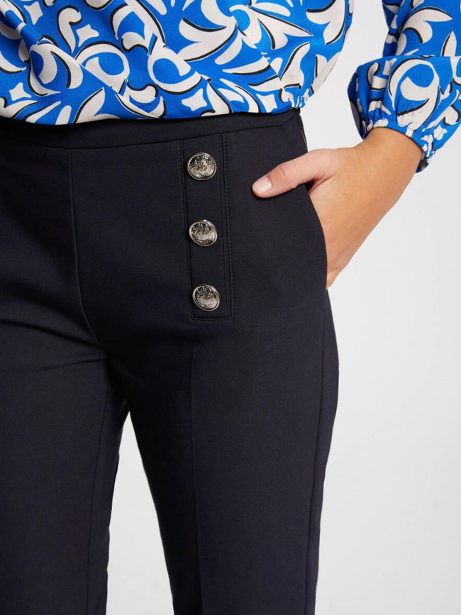 Pantalon droit taca bleu marine femme - Morgan