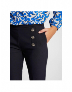 Pantalon droit taca bleu marine femme - Morgan