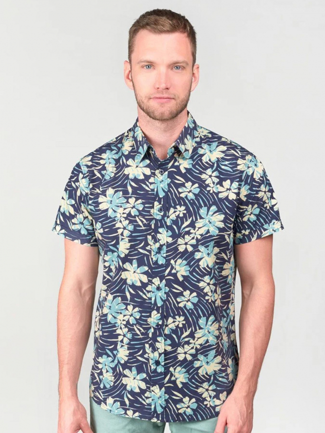 Chemise bolir galaxy bleu imprimé homme - Le Temps Des Cerises