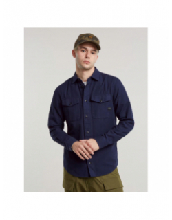 Chemise slim shirt bleu marine homme - G Star