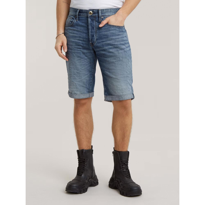 Short en jean 3301 medium aged bleu homme - G Star