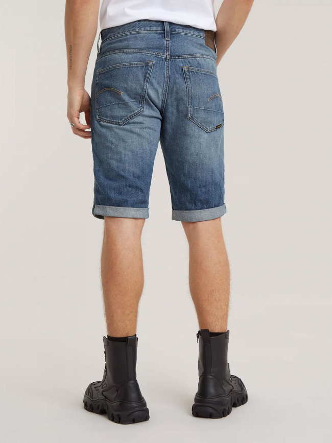 Short en jean 3301 medium aged bleu homme - G Star