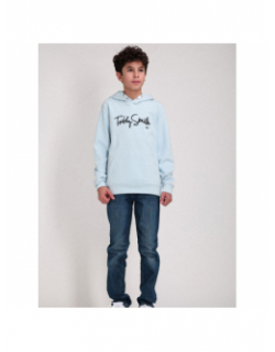 Sweat evry hoody bleu ciel garçon - Teddy Smith