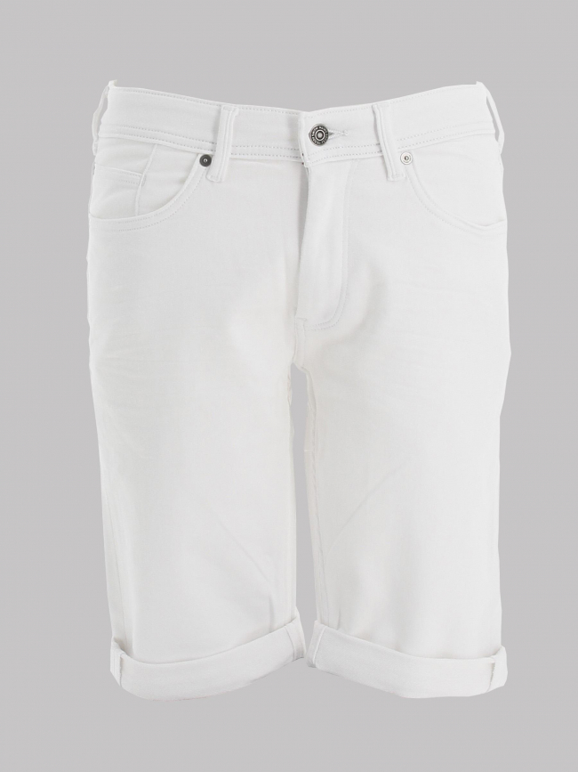 Short en jean scotty 3 regular blanc homme - Teddy Smith