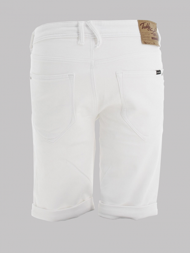 Short en jean scotty 3 regular blanc homme - Teddy Smith