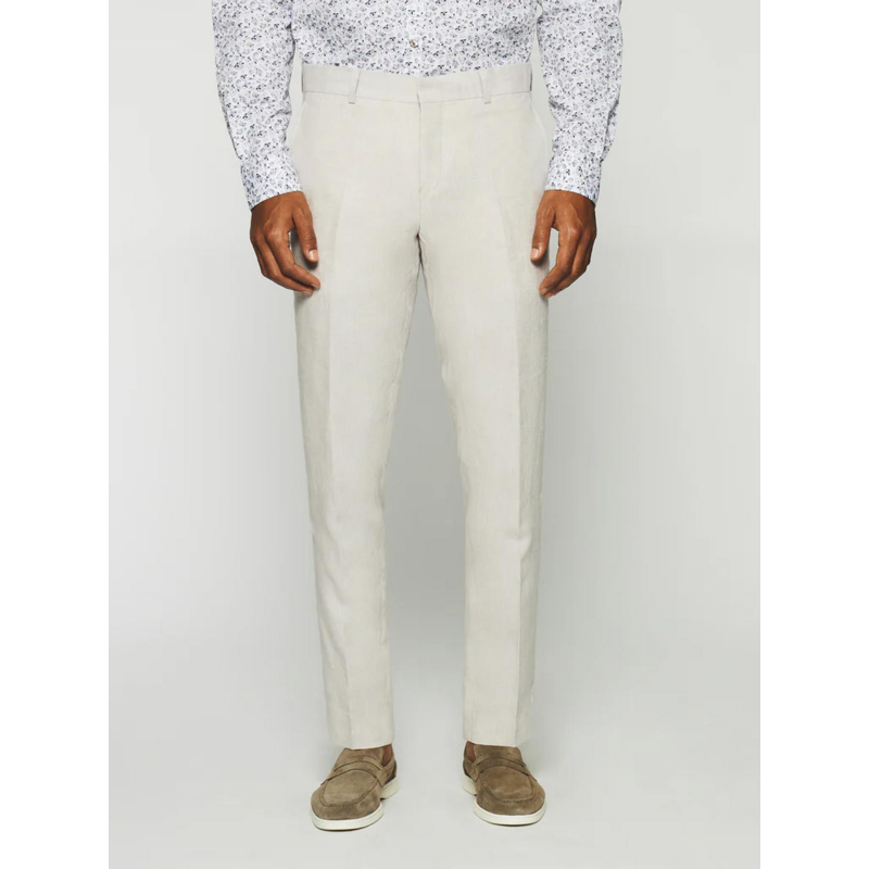 Pantalon en lin celeste beige homme - Izac