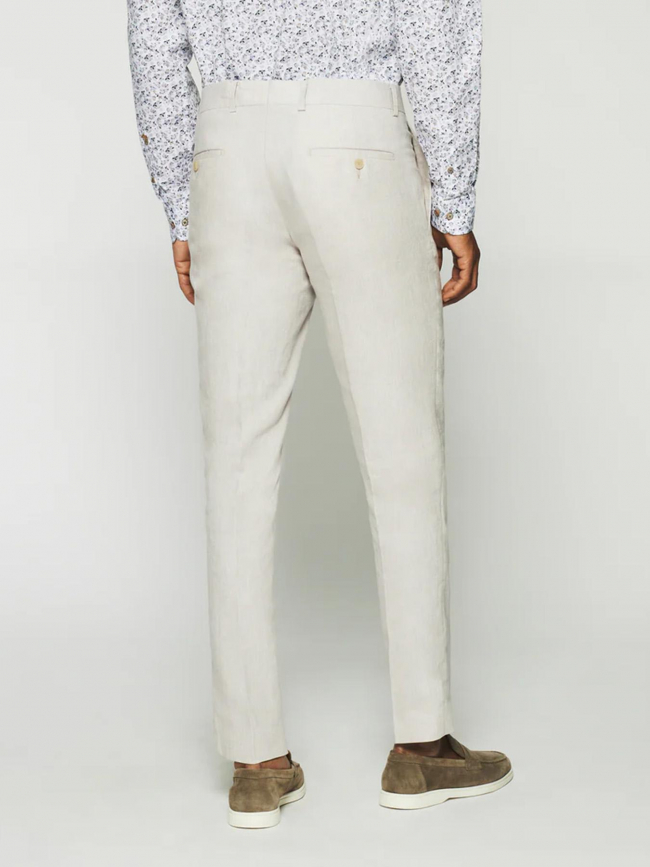 Pantalon en lin celeste beige homme - Izac