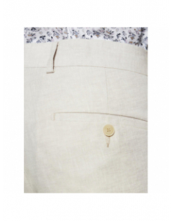 Pantalon en lin celeste beige homme - Izac