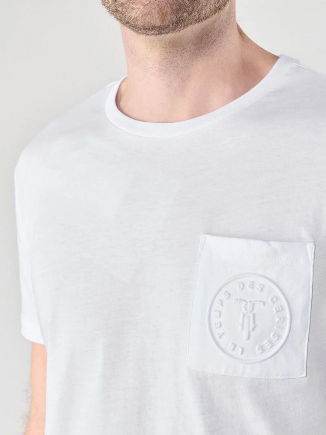 T-shirt paia poche blanc homme - Le Temps Des Cerises