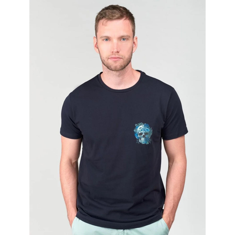 T-shirt santiago galaxy bleu homme - Le Temps Des Cerises