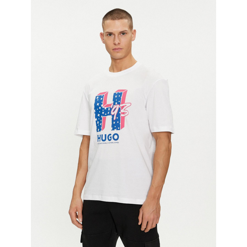 T-shirt nentryle blanc homme - Hugo