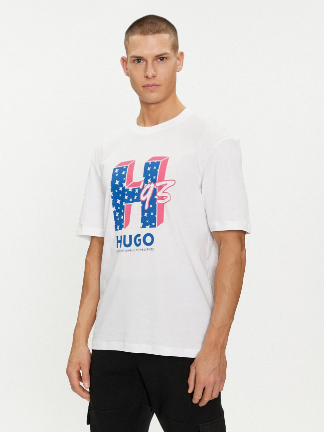 T-shirt nentryle blanc homme - Hugo