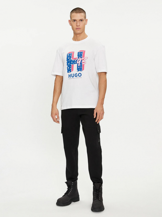 T-shirt nentryle blanc homme - Hugo